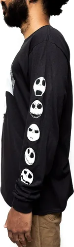 Miniatura 7 de Disney Nightmare Before Christmas Jack Skellington Moon - Camiseta de manga larga para adultos