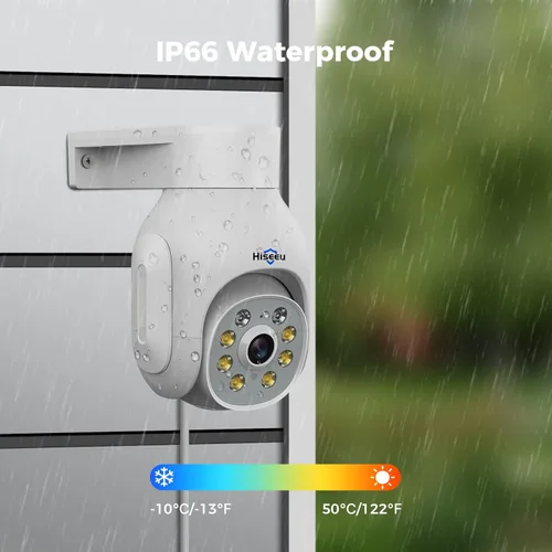 Miniatura 2 de Cámara de seguridad Hiseeu inalámbrica para exteriores, 5MP con visión nocturna a color, cámara de vigilancia WiFi 2.4&5G con giro e inclinación