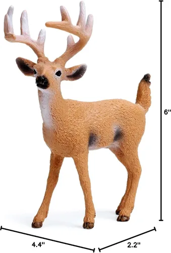 Miniatura 8 de UANDME Figuras de Animales del Bosque, Figuras de Criaturas del Bosque, Adornos en Miniatura para Tartas (Familia de Ciervos, Zorro, Conejo, Ardilla)