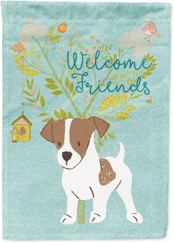 Miniatura 53 de Caroline's Treasures BB7594GF Bandera de jardín de Husky siberiano con texto en inglés "Welcome Friends" - Bandera decorativa para patio exterior