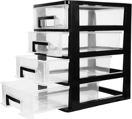 Miniatura 6 de Garneck Caja de almacenamiento de escritorio transparente Mini organizador de plástico para cosméticos perfumes y artículos diversos y diseño