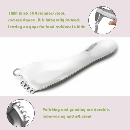 Miniatura 3 de Zester profesional de cítricos de limón con cuchillo de canal, pelador de queso de acero inoxidable, plateado