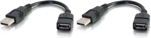 Miniatura 2 de C2G Cable de extensión USB largo, Cable USB, Cable USB A a A, Negro, 16 pies (4.87 metros), Cables to Go 39010