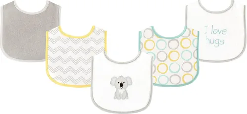 Miniatura 6 de Luvable Friends Baby Cotton Terry Drooler Bibs with PEVA Back, Transportation, One