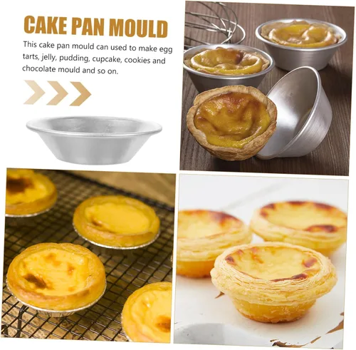 Miniatura 9 de Homoyoyo Moldes para tartas de chocolate, 10 unidades, cacerola para quiche, mini moldes para tartas, herramienta para hornear galletas, sartén