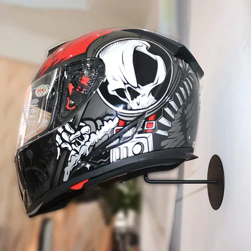 Miniatura 3 de HAINANSTRY Accesorios de motocicleta, soporte para casco, colgador de casco, gancho montado en la pared para abrigos, sombreros, gorras - actualizado