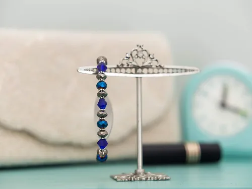 Miniatura 70 de Pulsera elástica de alerta médica, pulsera de identificación médica de repuesto intercambiable, etiqueta de identificación no incluida, cristales