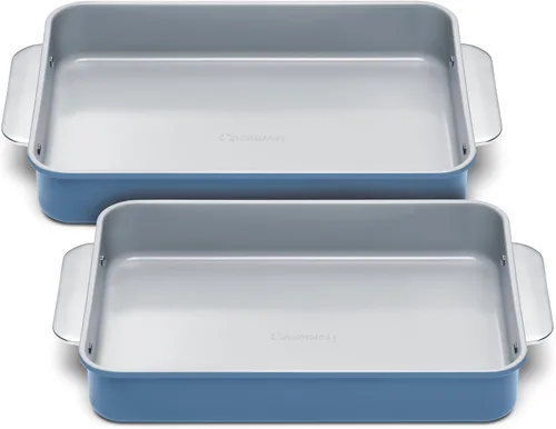 Miniatura 22 de Caraway Sartén rectangular de cerámica antiadherente de 9 x 13 pulgadas, revestimiento de cerámica naturalmente resbaladizo, no tóxico, libre