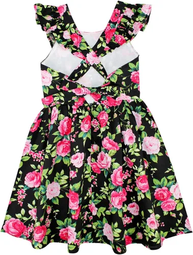 Miniatura 265 de Vestido de verano para niña, de algodón, con diseño floral