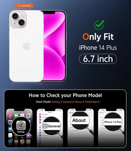Miniatura 399 de FNTCASE Funda para iPhone 13 Pro-Max: Fundas magnéticas transparentes compatibles con Magsafe Slim anti amarillamiento protección contra caídas