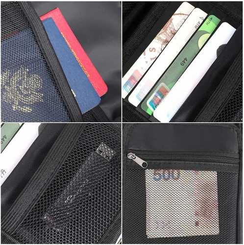 Miniatura 9 de ENGPOW Pequeño estuche organizador de almacenamiento ignífugo con cerradura (9"x 5.3"x 3.7"), bolsa billetera organizadora de monedas caja fuerte