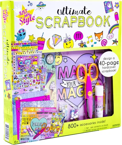 Miniatura 3 de Just My Style Álbum de recortes definitivo, personaliza y decora un álbum de recortes DIY de 40 páginas, ideal para viajes, viajes por carretera