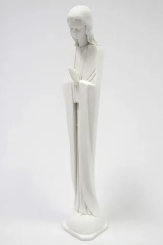 Miniatura 3 de Vittoria Collection Estatua italiana blanca de 10 pulgadas de alto, Virgen María, Nuestra Señora de Fátima, hecha en Italia