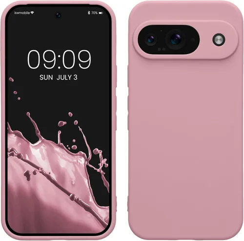 Miniatura 40 de kwmobile Funda compatible con Google Pixel 9 Pro - Funda protectora delgada de TPU para teléfono - Acabado mate suave - Negro mate