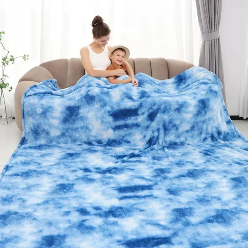 Miniatura 9 de Manta Suave Mantas Ligeras de Forro Polar Manta de Sofá Grande para Cama Queen Manta de teñido anudado