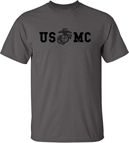 Miniatura 2 de Lucky Ride Marine Corps Bull Dog Front and Back USMC - Camiseta militar para hombre