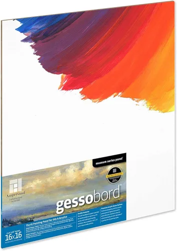 Miniatura 61 de Ampersand Art Supply Panel de pintura de madera de Gesso: Serie Museo Gessobord, 11 "x 14", perfil plano de 1/8