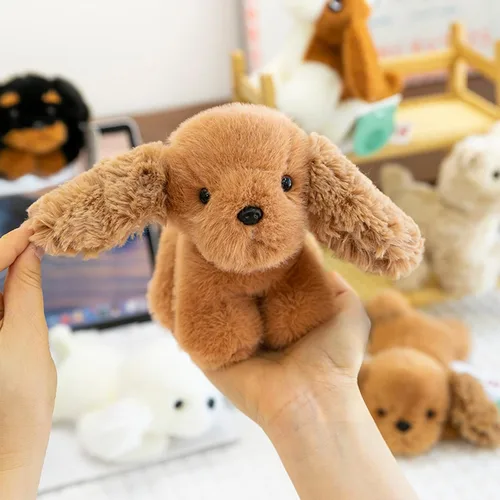 Miniatura 3 de PEACH CAT Basset Hound Perro Animal de Peluche Lindo Cachorro Peluches Juguetes de Peluche Pequeños Regalos para Niños Blanco