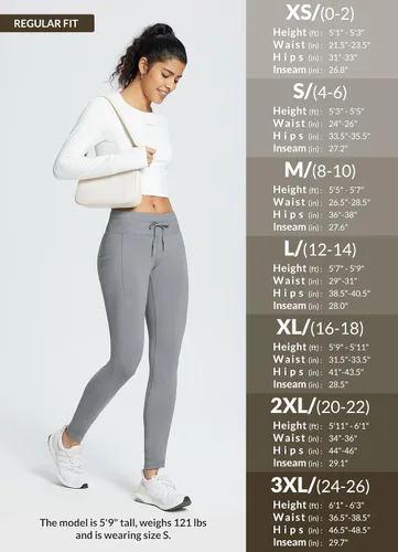 Miniatura 6 de BALEAF Leggings de cintura alta con forro polar para mujer, resistentes al agua, térmicos, cálidos, para invierno, esquí, senderismo, pantalones