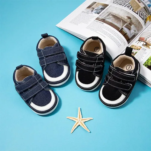Miniatura 4 de Unsex - Tenis de lona para bebés y niñas, para recién nacidos, antideslizantes, suela suave, para cuna, estilo casual