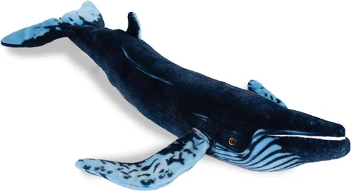 Real Planet Juguete de peluche de ballena jorobada, regalo realista para niños de todas las edades, peluche grande de ballena oceánica, regalo de