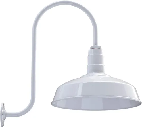 Miniatura 31 de Steel Lighting Co. Gardena - Luz de granero Montaje en pared al aire libre Cúpula de 16 pulgadas Cuello de cisne de 16 pulgadas Luz
