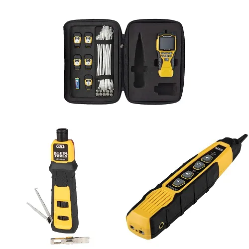 Miniatura 12 de Klein Tools Probador de cable VDV501-852 y herramienta de punchdown de impacto VDV427-300 y VDV226-110 Crimpadora de cables de datos modular