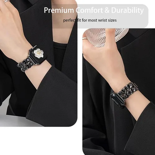 Miniatura 5 de Correa de metal compatible con Moto Watch 120, 0.78 pulgadas, 0.86 pulgadas, 0.86 pulgadas, correa de metal de liberación rápida con cuero