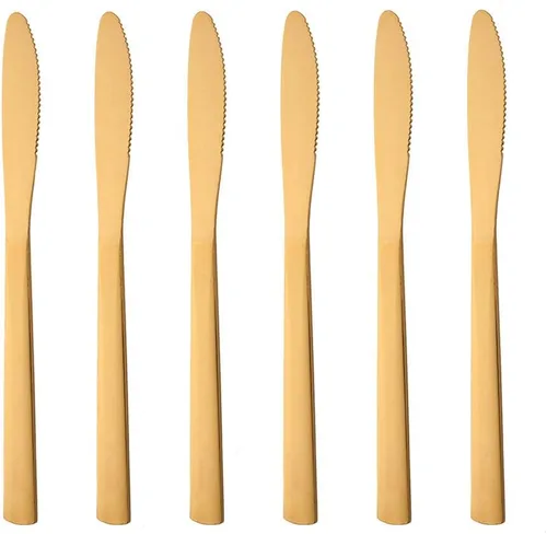 Miniatura 7 de Buyer Star Juego de 24 tenedores dorados de 5.5 pulgadas para ostras, de acero inoxidable, tenedores de pastelería para restaurante, hotel
