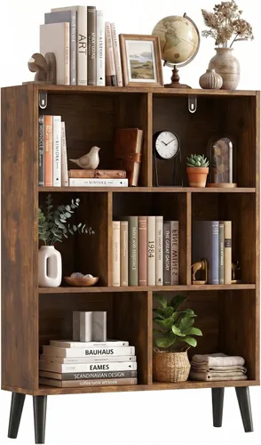 Miniatura 14 de Organizador de almacenamiento de 9 cubos, estantería reversible, estantería de cubo abierta, almacenamiento moderno grande para sala de estar