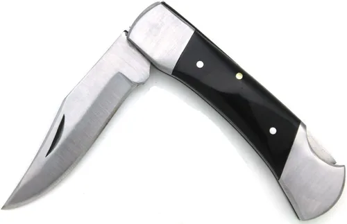 Miniatura 5 de Colección cuchillo plegable con funda de cuero hoja afilada de caza