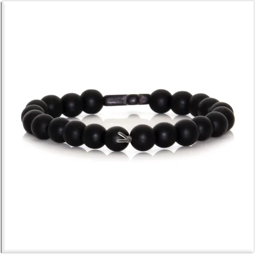 Miniatura 4 de Xusamss Pulsera de cruz de moda Pulsera elástica de cuentas de ágata mate de 0.315 in