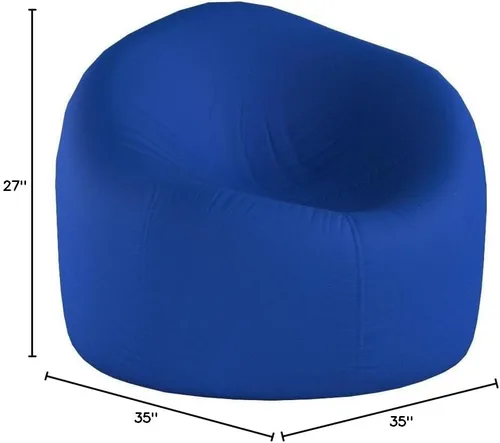 Miniatura 3 de Posh Beanbags - Sillón puff Azul Rey Sólido