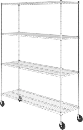Miniatura 14 de SafeRacks - Estantes de almacenamiento certificados NSF, zinc, unidad de alambre de acero resistente con pies ajustables, estante para garaje