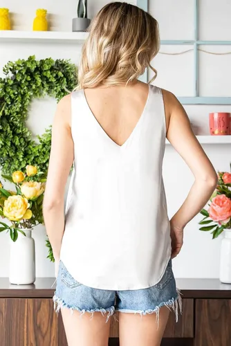 Miniatura 5 de Bysan Camisetas sin mangas de seda para mujer, lindas camisetas de verano para mujer