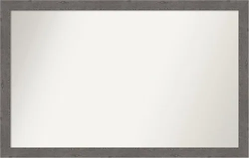 Miniatura 312 de Amanti Art Espejo de baño gris para sobre el fregadero, 31 x 48 pulgadas, espejo de tocador rectangular estrecho de color gris, marco de madera