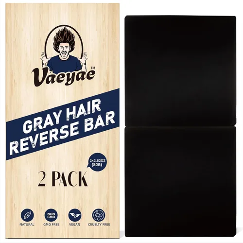2 barras inversas de cabello gris para restaurar el color del cabello, champú y acondicionador, jabón 2 en 1 para cabello más fuerte y suave, jabón