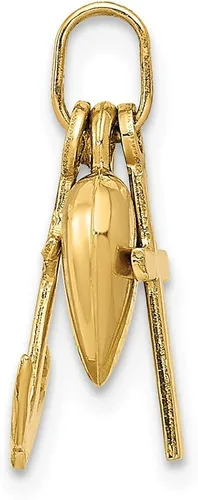 Miniatura 2 de Colgante con forma de cruz de oro amarillo de 14 quilates 0669 in x 0787 in