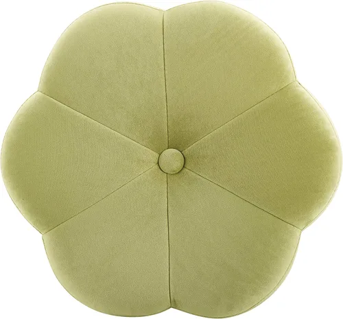 Miniatura 19 de Linon Talulah - Taburete decorativo y tocador verde claro y dorado