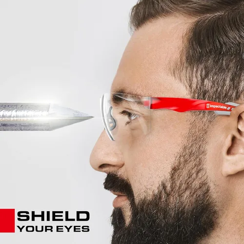 Miniatura 2 de ANSI Z87.1 Gafas de seguridad, antivaho, resistentes a los rayos UV, al impacto y a los arañazos para protección ocular en el trabajo, deportes