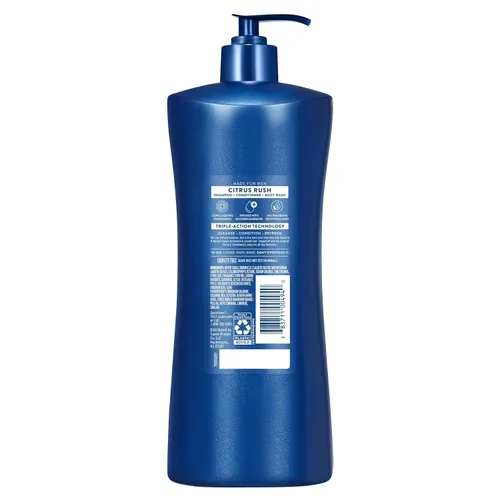 Miniatura 6 de Suave Men Citrus Rush Daily Clean 3 en 1 champú, acondicionador y gel de baño con glicerina y queratina hidrata y suaviza el cabello, aroma cítrico