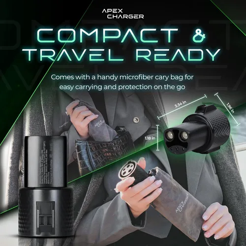 Miniatura 8 de *SOLO PARA TESLA* Conector ApexCharger PRO 1: adaptador J1772 a Tesla. Convierte estaciones de carga de vehículos eléctricos de CA portátiles