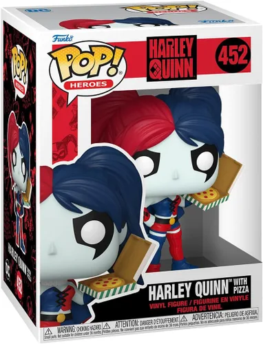 Funko POP! Heroes: DC - Harley Quinn con pizza - DC Comics - Figura de vinilo coleccionable - Idea de regalo - Producto oficial - para niños y
