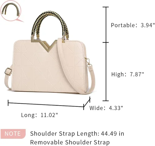 Miniatura 2 de JHVYF Monederos para mujer bolso de moda para mujer bolso de mano de piel sintética con asa superior