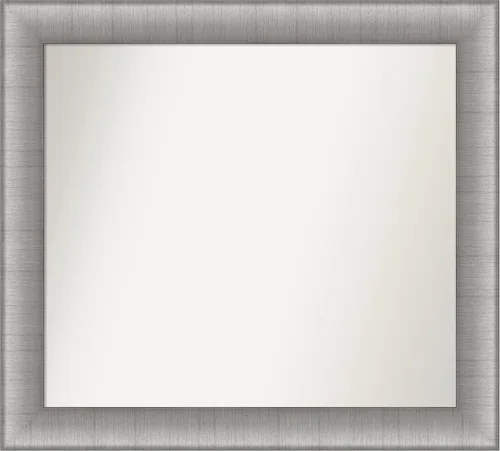 Miniatura 544 de Amanti Art Espejo de baño plateado para sobre fregadero, 28 x 47 pulgadas, espejo rectangular de plata imperial, marco de madera tradicional de gran