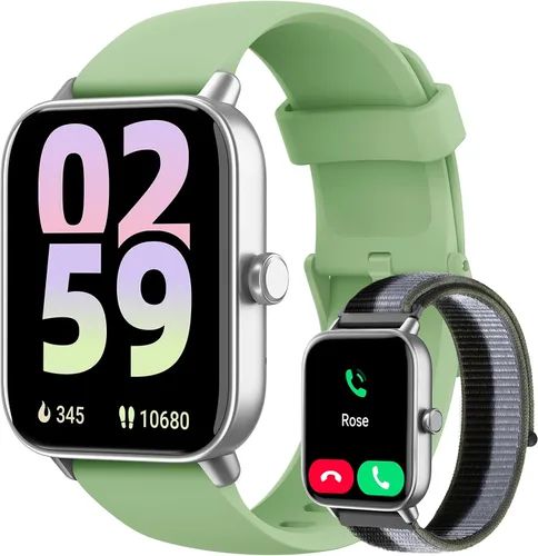 Miniatura 13 de Relojes inteligentes para mujer, rastreadores de fitness Alexa de 1.85 pulgadas con llamadas y SMS, frecuencia cardíaca, SpO2, monitor de estrés