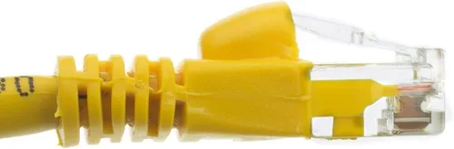 Miniatura 2 de CableWholesale Cable de conexión Ethernet Cat6a amarillo de 50 pies, sin enganches/arranque con conector RJ45, 500 MHz, 24 AWG, UTP