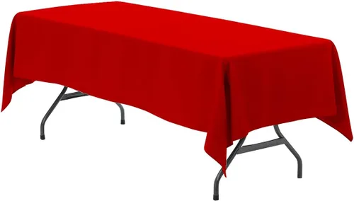 Miniatura 37 de Your Chair Covers - Mantel rectangular de poliéster de 90 x 132 pulgadas, color morado, mantel de boda sin costuras de alta calidad para mesas