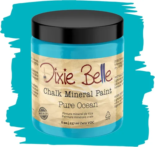 Miniatura 292 de Dixie Belle Paint Company - Pintura con acabado de tiza para muebles, color negro (Caviar), 1 galón, 128 fl oz, pintura mineral color rosa intenso