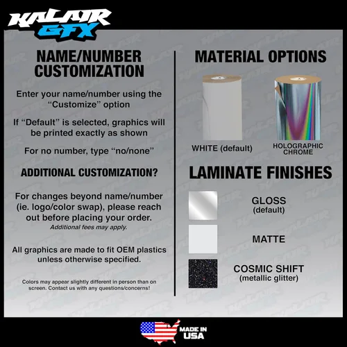 Miniatura 2 de Kit de gráficos para Yamaha TTR 90 (2000-2008) serie Prime Blue 09 mil - Kit de calcomanías gráficas de carreras personalizadas para motocross, sin